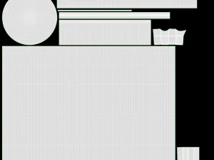 Макет набора для макияжа лица 3D Модель