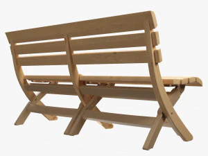 Faux Wood Bench 3D Model