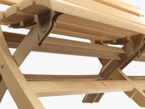 Faux Wood Bench 3D Model