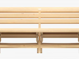 Faux Wood Bench 3D Model