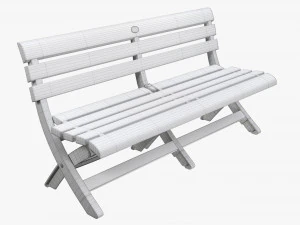 Faux Wood Bench 3D Model