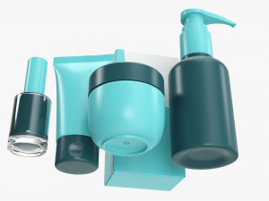 Feet Care Set Mockup 3D Model