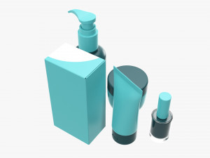 Feet Care Set Mockup 3D Model