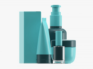 Feet Care Set Mockup 3D Model