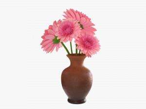 Gerbera In Vase V2 3D-Modell