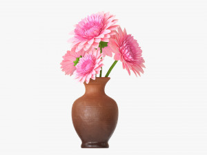 Gerbera In Vase V2 3D-Modell