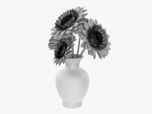 Gerbera In Vase V2 3D Model