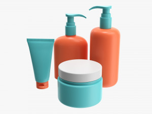 Hair Care Set Mockup Modelo 3D