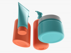 Hair Care Set Mockup 3D 모델