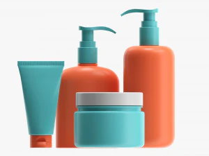 Hair Care Set Mockup 3D Model