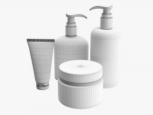 Hair Care Set Mockup 3D 모델