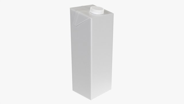 Juice Cardboard 1000 Ml Packaging Mockup 3D Model .c4d .max .obj .3ds .fbx .stl .blend 