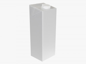 Juice Cardboard 1000 Ml Packaging Mockup 3D Model