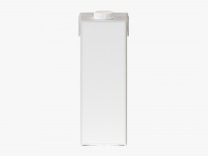 Juice Cardboard 1000 Ml Packaging Mockup 3D Model