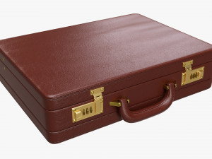 Leather Briefcase Closed Modelo 3D