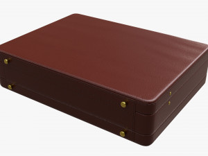Leather Briefcase Closed Modelo 3D