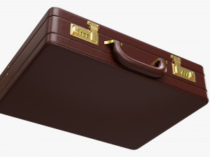 Leather Briefcase Closed Modelo 3D