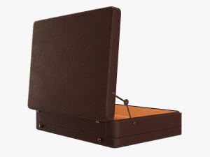 Leather Briefcase Open 3D Model
