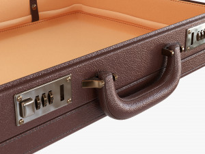 Leather Briefcase Open Modelo 3D