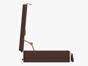 Leather Briefcase Open Modelo 3D