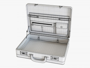 Leather Briefcase Open Modelo 3D