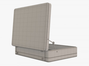 Leather Briefcase Open Modelo 3D
