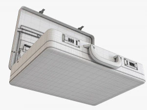 Leather Briefcase Open 3D Model