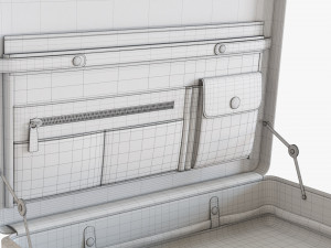 Leather Briefcase Open Modelo 3D