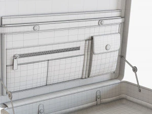 Leather Briefcase Open 3D Model