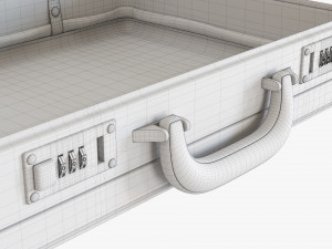 Leather Briefcase Open Modelo 3D