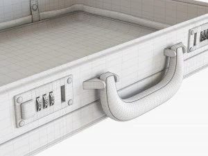 Leather Briefcase Open 3D Model