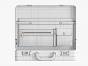 Leather Briefcase Open Modelo 3D