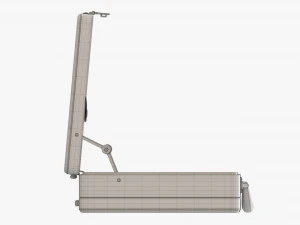 Leather Briefcase Open 3D Model