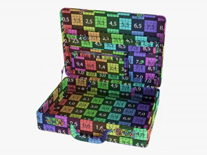 Leather Briefcase Open 3D Model