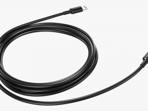 Lightning Cable Double sided Black 3D 模型