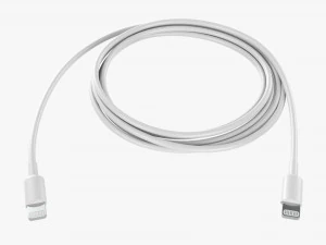 Lightning Cable Double sided White 3D Model