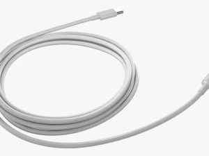 Lightning To USB C Cable White 3D Model