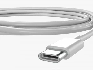 Lightning To USB C Cable White 3D Model