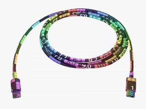 Lightning To USB C Cable White 3D-Modell