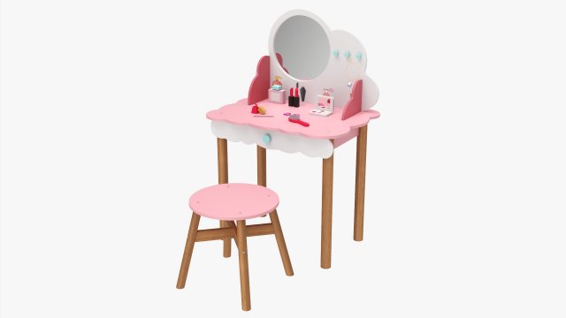 Little Miss Dressing Table 3D मॉडल .c4d .max .obj .3ds .fbx .stl .blend 