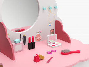Little Miss Dressing Table 3D मॉडल