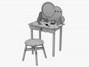 Little Miss Dressing Table 3D मॉडल