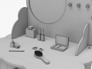 Little Miss Dressing Table 3D मॉडल