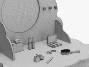 Little Miss Dressing Table 3D मॉडल