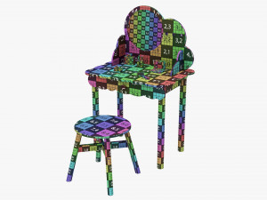 Little Miss Dressing Table 3D मॉडल