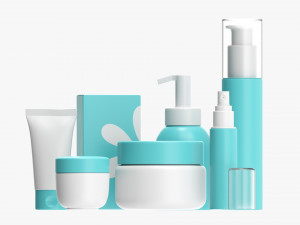 Makeup Removal And Evening Care Mockup Modelo 3D