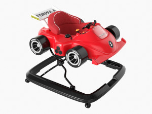 Racing Car Baby Walker 3D Model