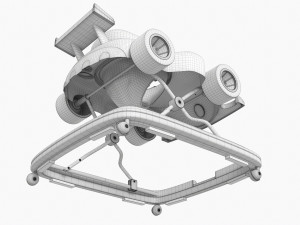 Racing Car Baby Walker 3D 모델