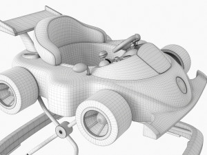 Racing Car Baby Walker 3D 모델