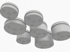 Round Decorative Gift Empty Can Jars Metal 02 Brass 3D Model